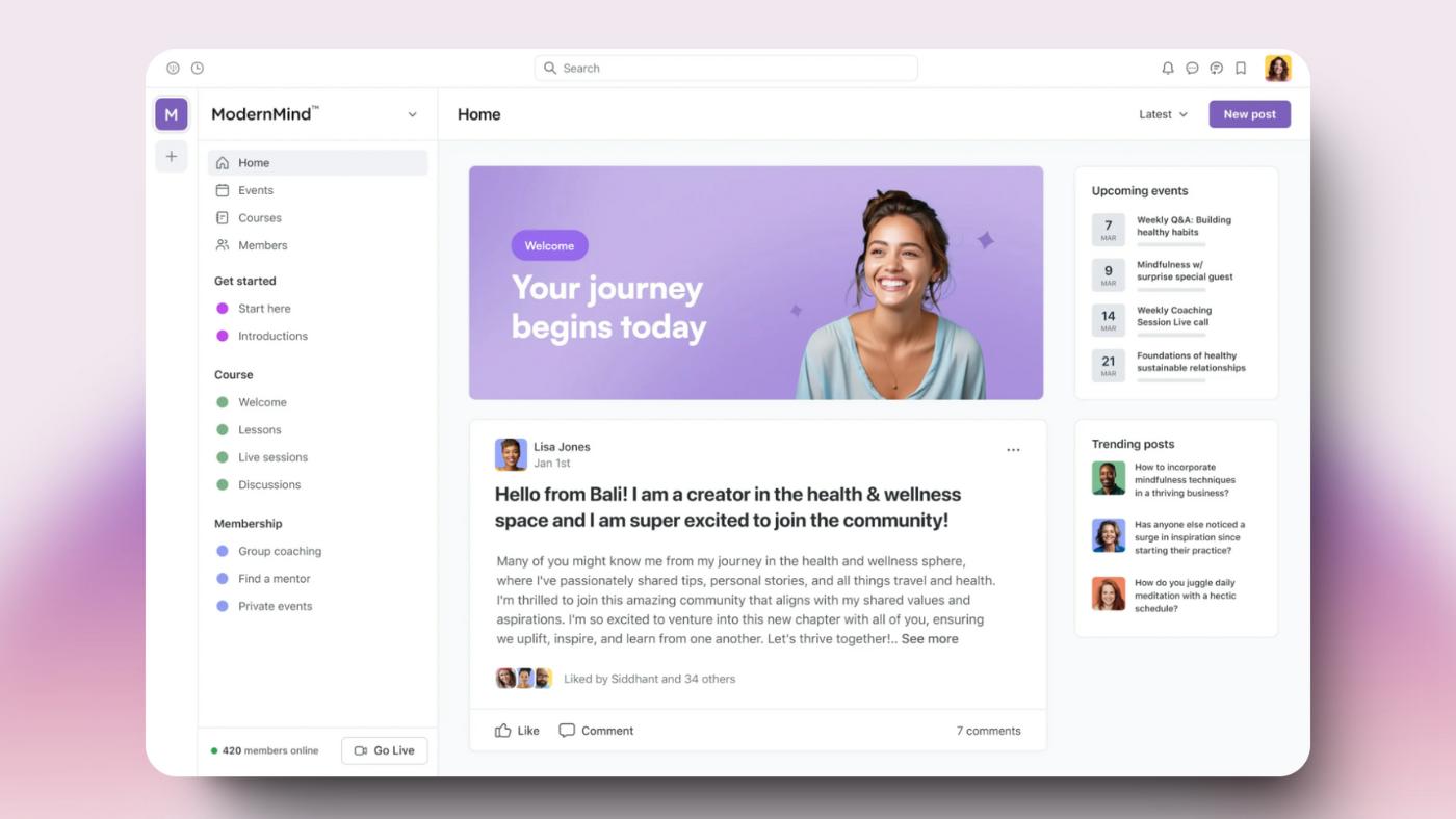 Circle interface screenshot