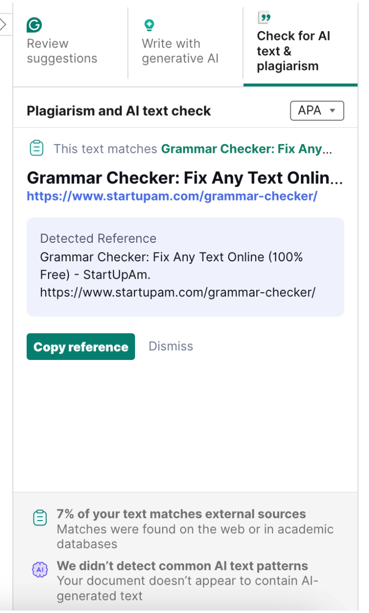 Grammarly plagiarism checker review